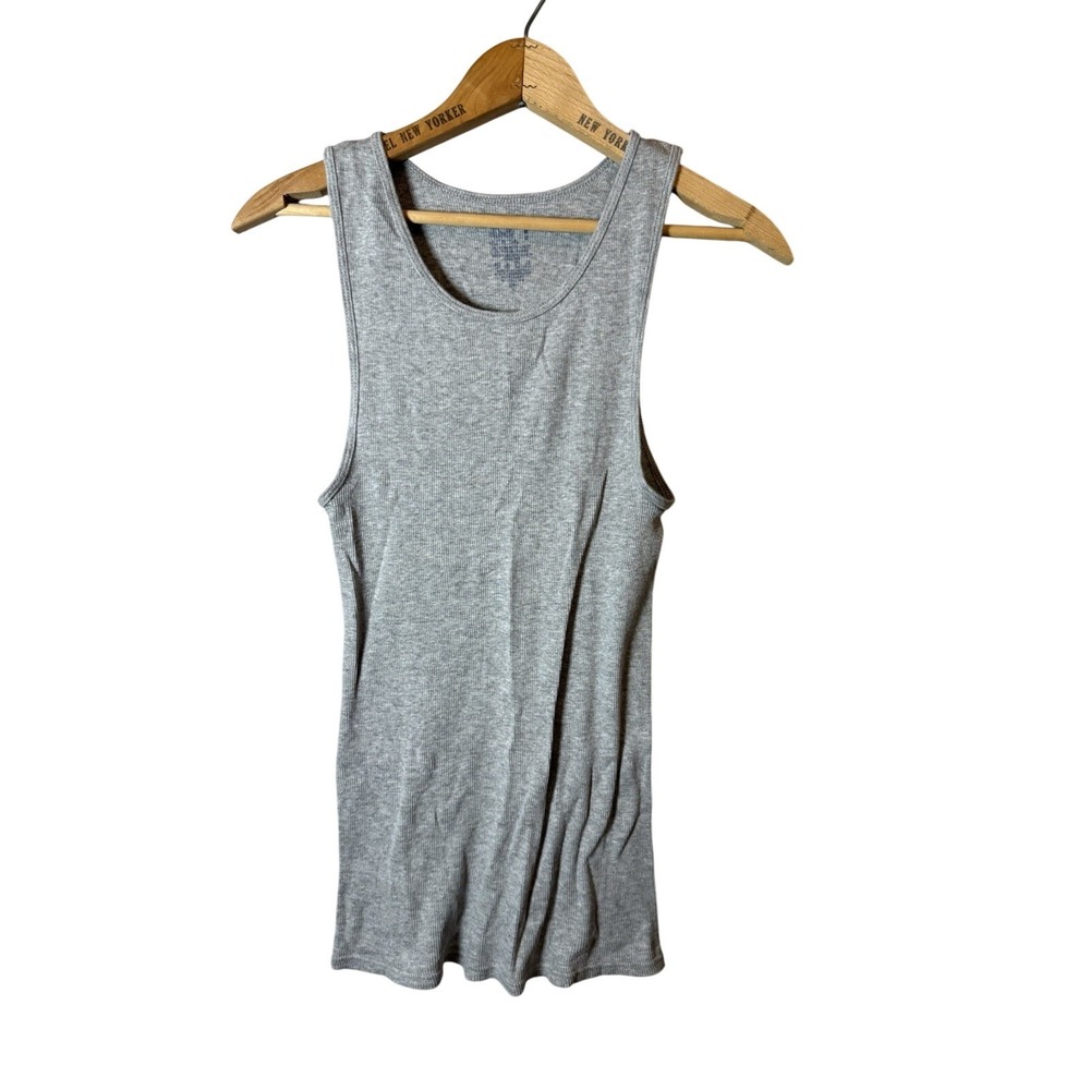 Fruit of the Loom Men's Sleeveless Pullover Ribbed Gray Tank Top Undershirt‎ Med